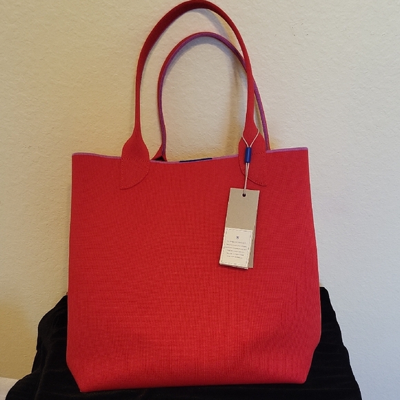 Rothy's Handbags - ROTHYS Elegant Chili  Red Tote Bag  With Purple Interior